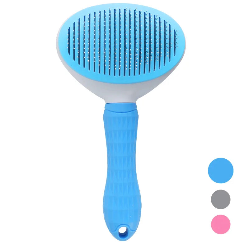 Self-Cleaning Pet Brush & De-matting Comb for Dogs & Cats