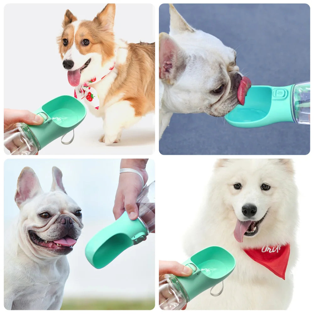 Portable Leakproof Dog Water Bottle & Bowl for Outdoor Adventures