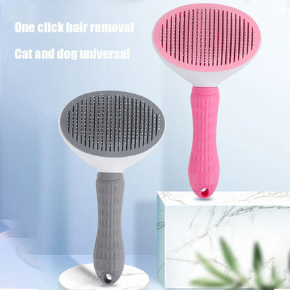 Self-Cleaning Pet Brush & De-matting Comb for Dogs & Cats