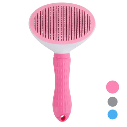 Self-Cleaning Pet Brush & De-matting Comb for Dogs & Cats