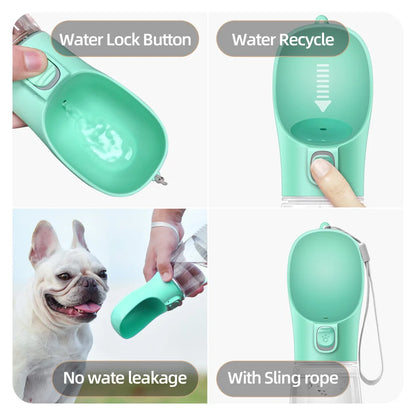 Portable Leakproof Dog Water Bottle & Bowl for Outdoor Adventures