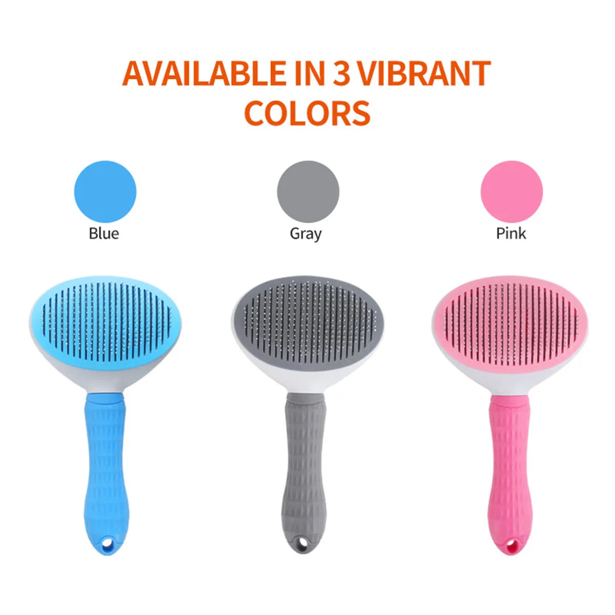 Self-Cleaning Pet Brush & De-matting Comb for Dogs & Cats